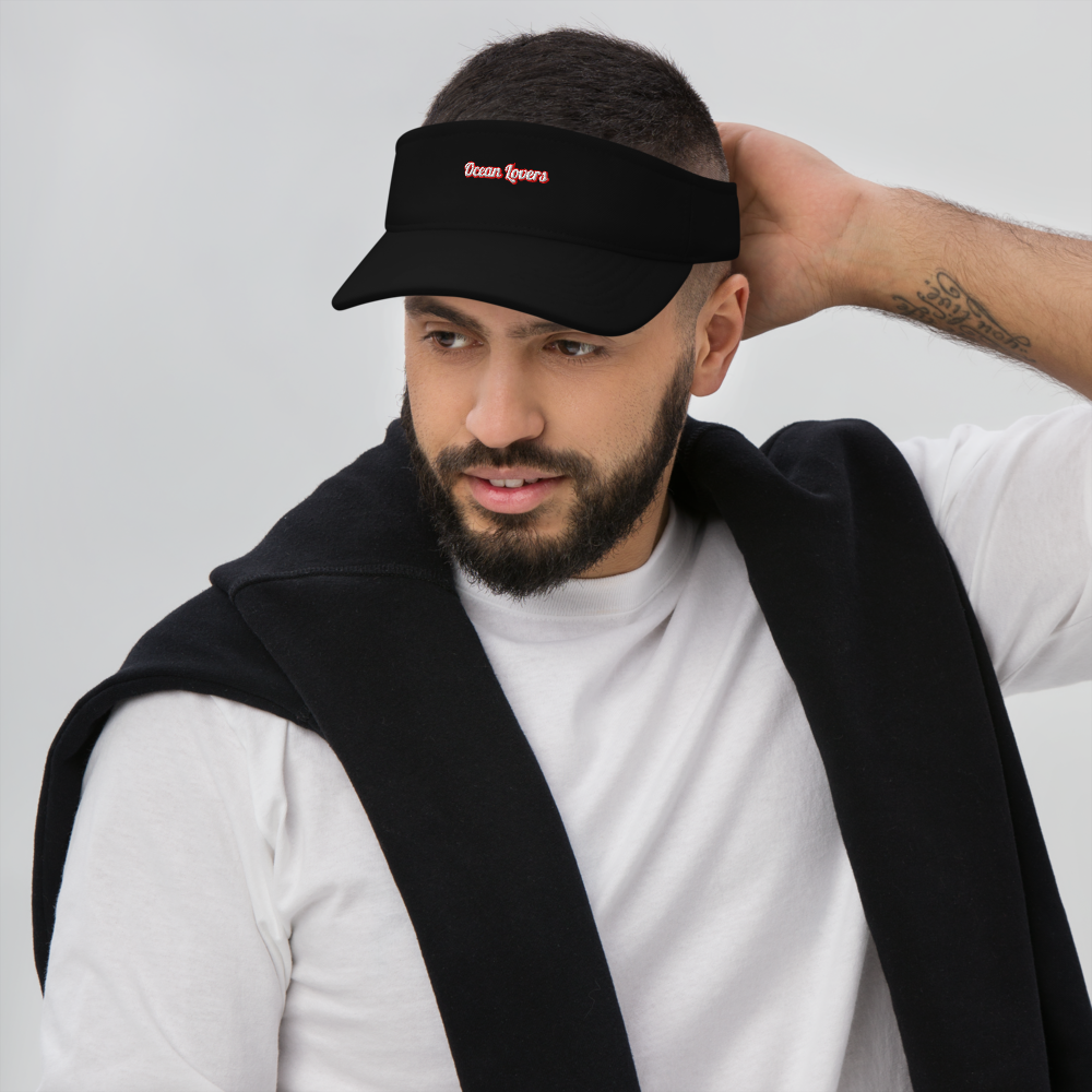 Ocean Lovers Silver Embroidered Visor – Unisex Adventure Sun Cap