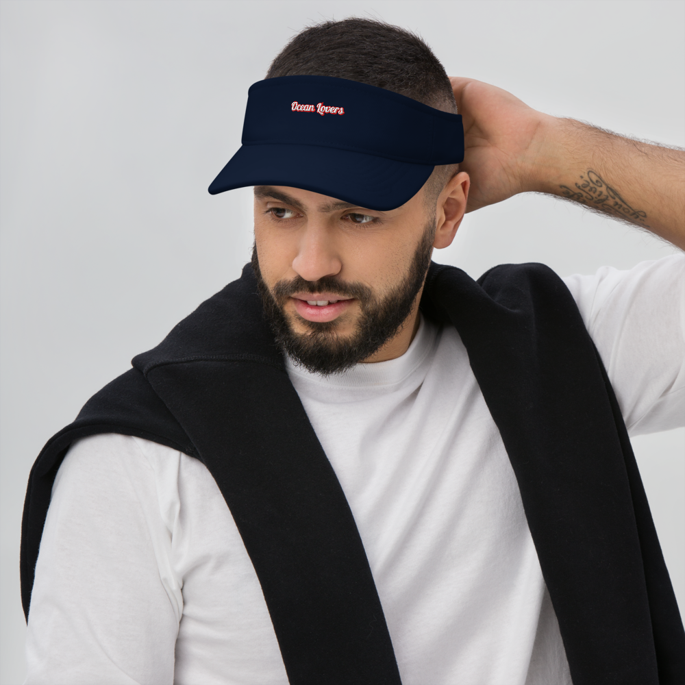 Ocean Lovers Silver Embroidered Visor – Unisex Adventure Sun Cap