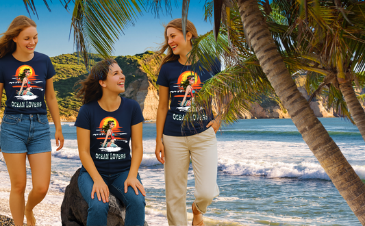Ocean Lovers Tee – Eco Graphic Shirt for Summer & Coastal Style